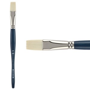 Borciani e Bonazzi Unico Bianco Synthetic Series 831 Paint Brush, Flat 20 - Acrylic, Oil, Gel, Impasso Painting - Ergonomic Handle, Cruelty-Free, - 1 of 4