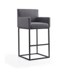 Set of 2 Ambassador Upholstered Metal Barstool - Manhattan Comfort - 3 of 4