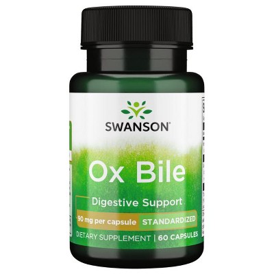 Swanson Ox Bile - Standardized 90 mg 60 Caps.