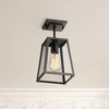 John Timberland Arrington Modern Semi Flush Mount Outdoor Ceiling Light Mystic Black 11 3/4" Clear Glass for Post Exterior Barn Deck House Porch Yard - 2 of 4