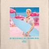Women's - Barbie - Ken My Job Is Beach Lightweight French Terry Wide Neck Long Sleeve Shirt - 2 of 4