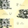TopComfy Christmas Tree Stands Artificial Pre Lit Flocked Pencil Christmas Tree Cozy Snowy Decor for Living Room, White, 41.76"*11.43"*11.82" - 4 of 4