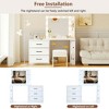YOOCOZZ Vanity Table with Adjustable LED Hollywood Mirror, Large Storage Capacity and Free Installation - White - 4 of 4