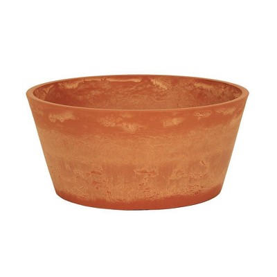 Rustic Terra Cotta Planter with Black Wrought Iron Stand