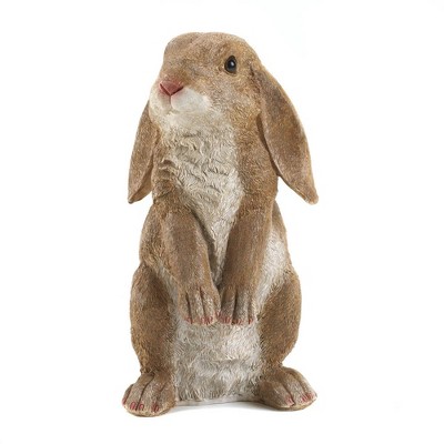 5" Polyresin Curious Rabbit Garden Statue - Zingz & Thingz