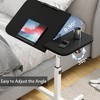 GAOMON Height Adjustable Standing Desk with Wheels,Mobile Overbed Table with Sturdy Metal Frame,Portable Laptop Desk for Home Office - 3 of 4