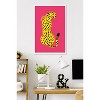 Trends International Reinders: Animals - Yellow Cat (Cheetah) Framed Wall Poster Prints White Framed Version 22.375" x 34" - 2 of 4