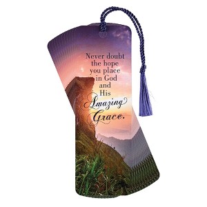 Dicksons Never Doubt God His Amazing Grace, Multicolor 6 x 2 Inch Laminated Cardstock Tassel Bookmark; Pack of 12 - 1 of 2