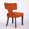 CLIHOME Set of 2 Farmhouse Linen Fabric Upholstered Accent Chair Curved Backrest, Kitchen Dining Chairs with Hardwood Frame - 3 of 4