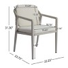 Outdoor Patio Dining Chairs Set of 6,Rattan Woven Garden Dining Chairs with Waterproof Cushion,Patio Armchair for Backyard Poolside-Coolbibila - 4 of 4