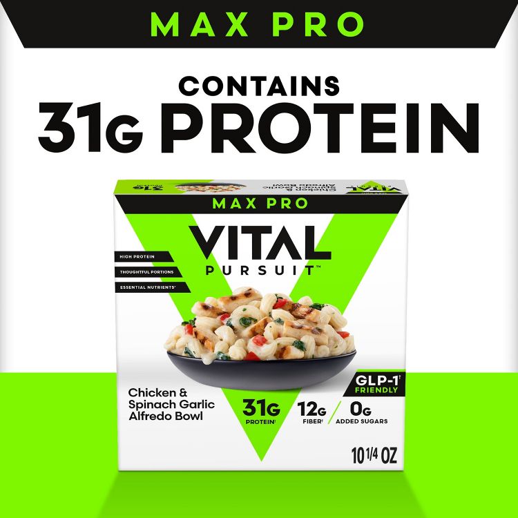 Vital Pursuit Chicken & Spinach Garlic Alfredo Bowl Protein Meals Frozen Bowls 10.25oz, 5 of 7