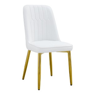 NicBex Dining Chairs Set of 2/4,Modern Dining Room Chairs with PU Cushion and Gold Metal Legs for Living Room,Kitchen and Bedroom - 1 of 4