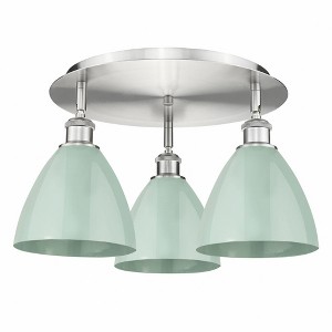 Ballston Dome - 3 Light Flush Mount In Industrial Style-10 Inches Tall and 19.25 Inches Wide - 1 of 1