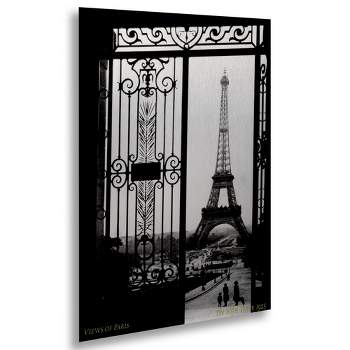 Trademark Fine Art - Anonymous 'Views of Paris' Floating Brushed Aluminum Art