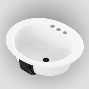 Bootz Azalea Enameled Steel Bathroom Sink 20 in. W X 6.5 in. D White - 1 of 2