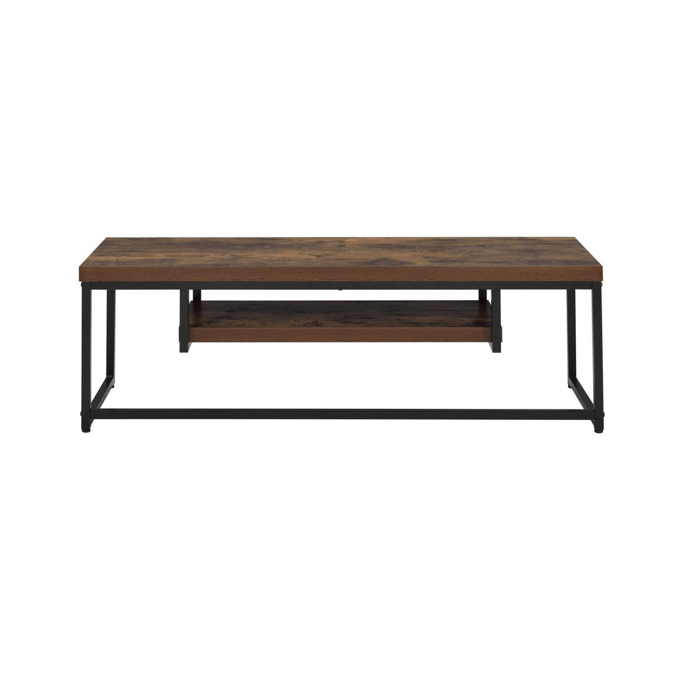 Bob TV Stand for TVs up to 47" Weathered Oak/Black Metal Finish - Acme Furniture