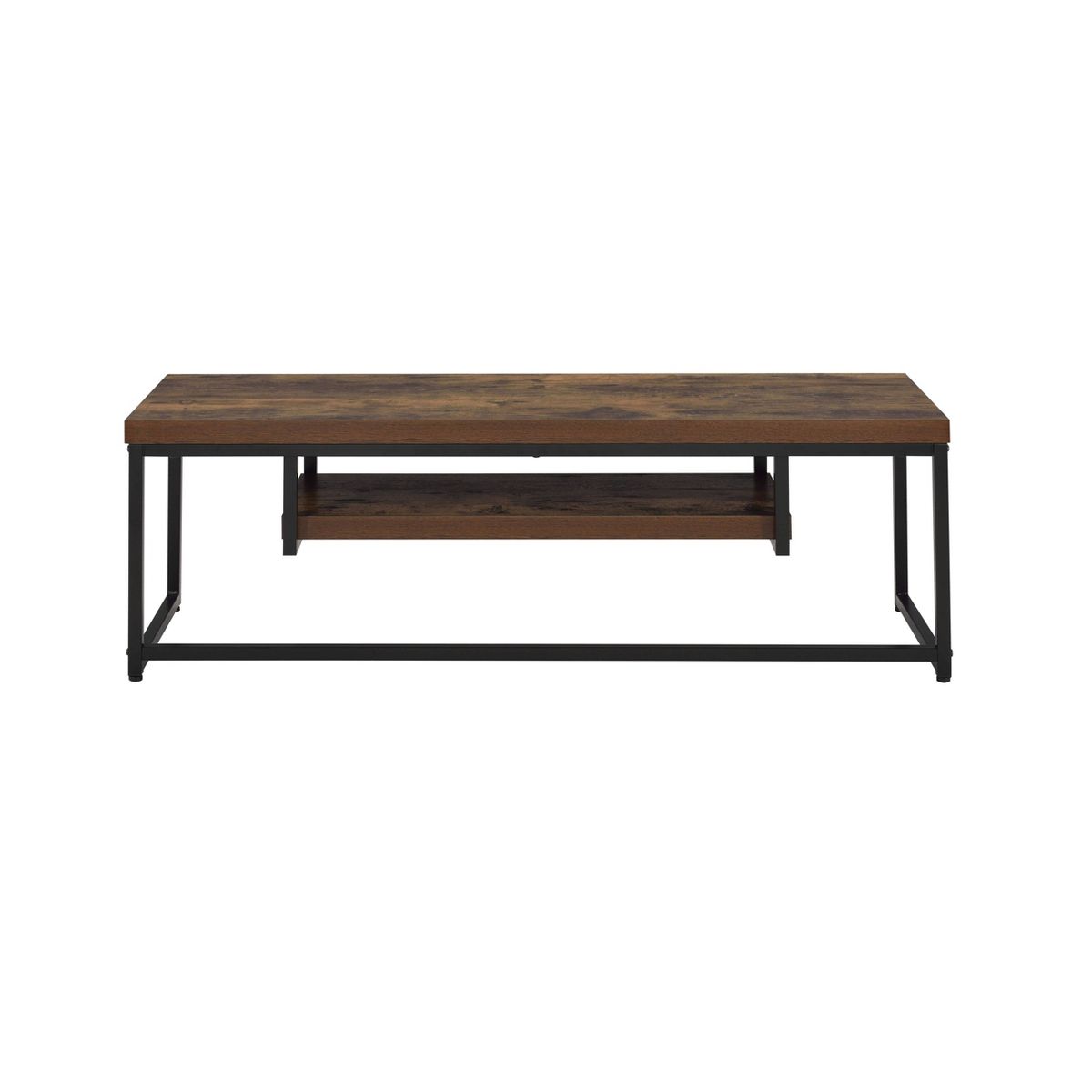 Bob TV Stand for TVs up to 47" Weathered Oak/Black Metal Finish - Acme Furniture
