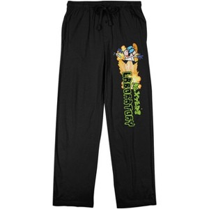 Dexter's Laboratory Logo Men's Black Sleep Pajama Pants - 1 of 4