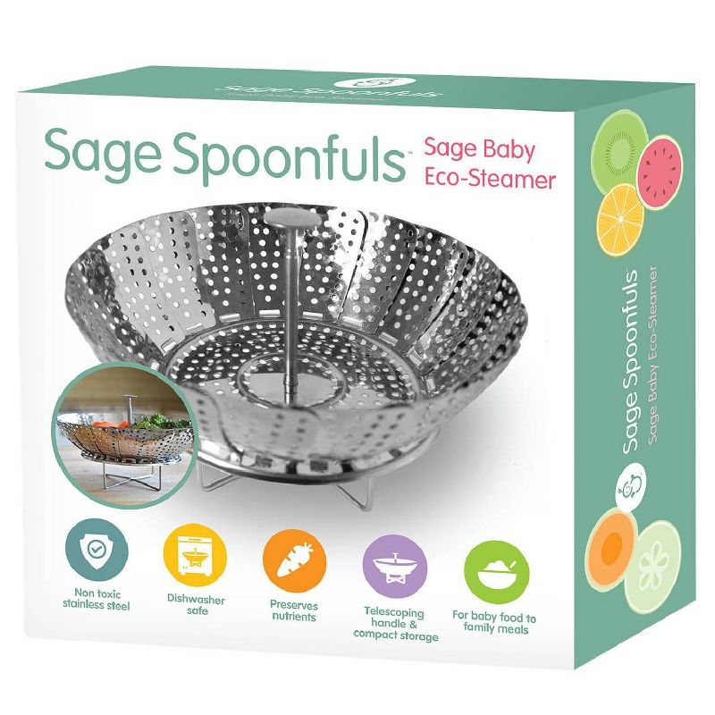 Sage Spoonfuls Stainless Steel Baby Food Steamer Basket, 1 of 8