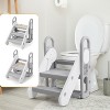 Foldable Step Stool for Kids, Toddler Adjustable 3 Step Stool with Handles, Anti-Skip, Stepping Ladder Standing Tower for Bathroom Sink - 2 of 4