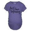 Maternity First Time Mommy Pregnancy T shirt Cute Belly Bump Tee Mother To Be - Crazy Dog Maternity T Shirt - 2 of 4