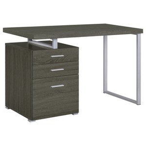 Vynxaria Reversible 3-Drawer Office Computer Desk with File Cabinet, Metal Frame Home Office Workstation - 1 of 4