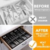 Bamboo Silverware Drawer Organizer with Labels ,Kitchen Utensil Tray Holder Organizer for Flatware, Cutlery,6 Slots - 2 of 4