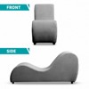 Mjkone Velvet Yoga Chaise Lounges, Modern Curved Yoga Chairs for Adults, Small Chaise Lounges Chair for Stretching, Relaxation, Exercise - 4 of 4