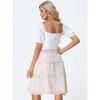 Allegra K Women's Floral Print Smocked Elastic Waist Midi Flowy Tiered Ruffle Skirt - 4 of 4