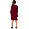 24seven Comfort Apparel Girls Long Sleeve Loose Fit Knee Length Tunic Pocket Dress - 3 of 4
