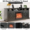 67" Gray Fireplace TV Stand for TVs up to 80" ¨C Electric Fireplace Entertainment Center with Remote for Living Room (1-Piece) - 3 of 4