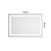 PAGED LED Bathroom Mirror with Front and Backlight, Wall Mounted Vanity Mirror with Aluminum Frame, Anti-Fog, Memory, 3 Colors - 2 of 4