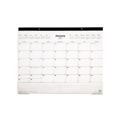 TRU RED 2022 17" x 22" Desk Pad Calendar Black/White TR58448-22