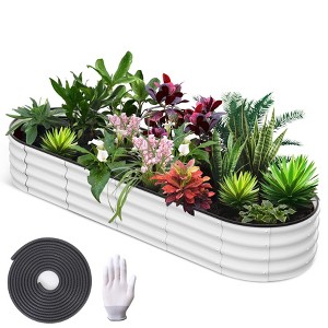 Metal Raised Garden Bed, Large Outdoor Planter Box, Galvanized Steel Frame, Thickened Beds for Growing Flowers, Herbs, Fruits, and Vegetables - 1 of 4