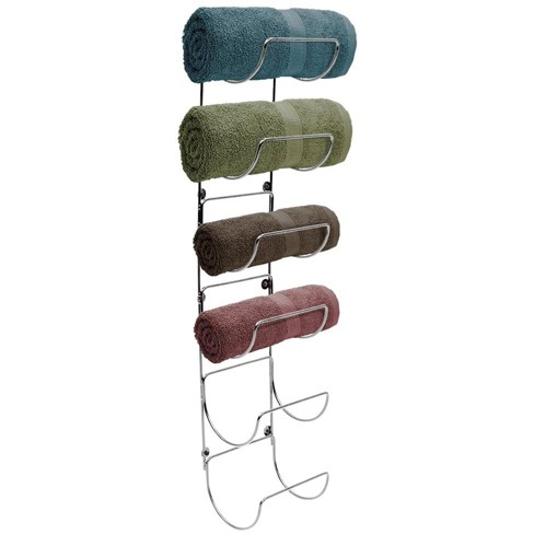 Sorbus Towel Rack Holder Wall Mounted Storage Organizer For