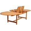Hillside 11pc Teak Wood Wicker Double-Extendable Oval Patio Dining Set - International Home Miami: Weather-Resistant, FSC Certified - 3 of 4
