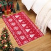 Coucheta Christmas Tree Doormat & Area Rug, Washable Low Pile Non-Slip Carpet, Holiday Mat for Entryway, Bedroom, Living Room & Indoor Festive Decor - 2 of 4