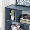 Vynxaria 3-Tier Child Bookcase - Open Shelves Cabinet Floor Standing Cube Storage Organizer with Drawers in Grey - 4 of 4