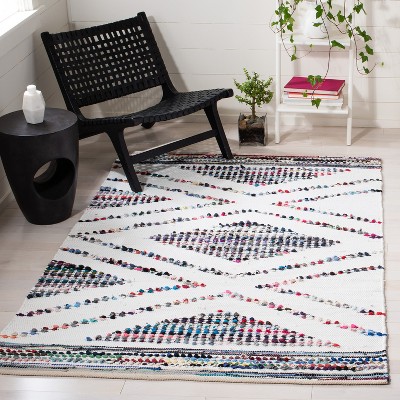 Coastal Charm Black Cotton 4' x 6' Handwoven Area Rug
