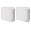 iDesign Set of 2 Small Oval Plastic Bathroom Trash Cans - 4 of 4