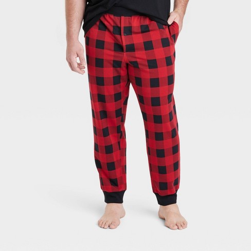 Men's Big & Tall Thermal Knit Jogger Pajama Pants - Goodfellow & Co™ Black  5xlt : Target
