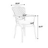 3 Piece Cast Aluminum Patio Bistro Set with Umbrella Hole, Outdoor Table and Chairs for Patio Seating Sets, Small Space Chat Sets-The Pop Home - 4 of 4