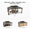 PURPLE LEAF Outdoor Hardtop Gazebo Canopy for Patio Deck Backyard Heavy Duty Outside Sunshade with Netting and Curtains - 2 of 4