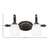 Toltec Lighting Elegante 2 - Light Vanity in  Dark Granite with 5" White Linen  Shade - 2 of 2