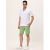 Lars Amadeus Men's Shorts Summer Solid Color Flat Front Walk Chino Shorts - 4 of 4
