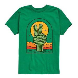 Boys' - Instant Message - Cactus Peace Sign Short Sleeve Graphic T-Shirt - 1 of 4