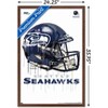 Trends International NFL Seattle Seahawks - Drip Helmet 20 Framed Wall Poster Prints - 3 of 4