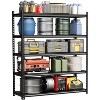 Metal Shelving Unit,Garage Storage Shelves, 3850 Lbs Capacity, Adjustable Steel Storage Rack, Matte Black, Heavy Duty - 4 of 4