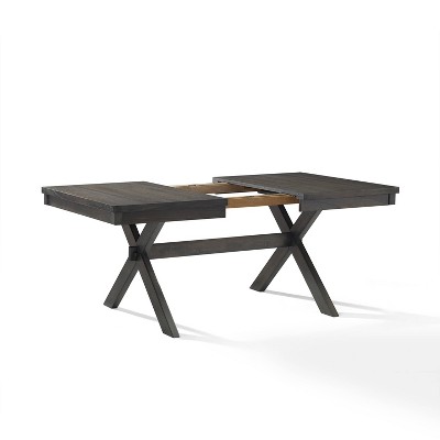Hayden Slate Extendable Dining Set with Bench and 4 Chairs