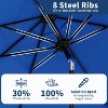 9FT Patio Umbrella Outdoor, Market, Table Umbrella with Push Button Tilt and Crank, 8 Sturdy Ribs for Garden, Pool, Deck, Backyard - 4 of 4